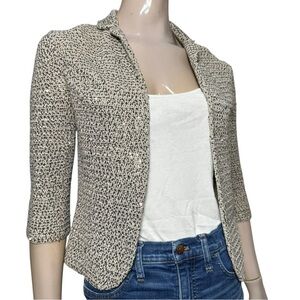 IISLI Women’s Size S P Beige Silver Sequin Open Sweater Cardigan Jacket